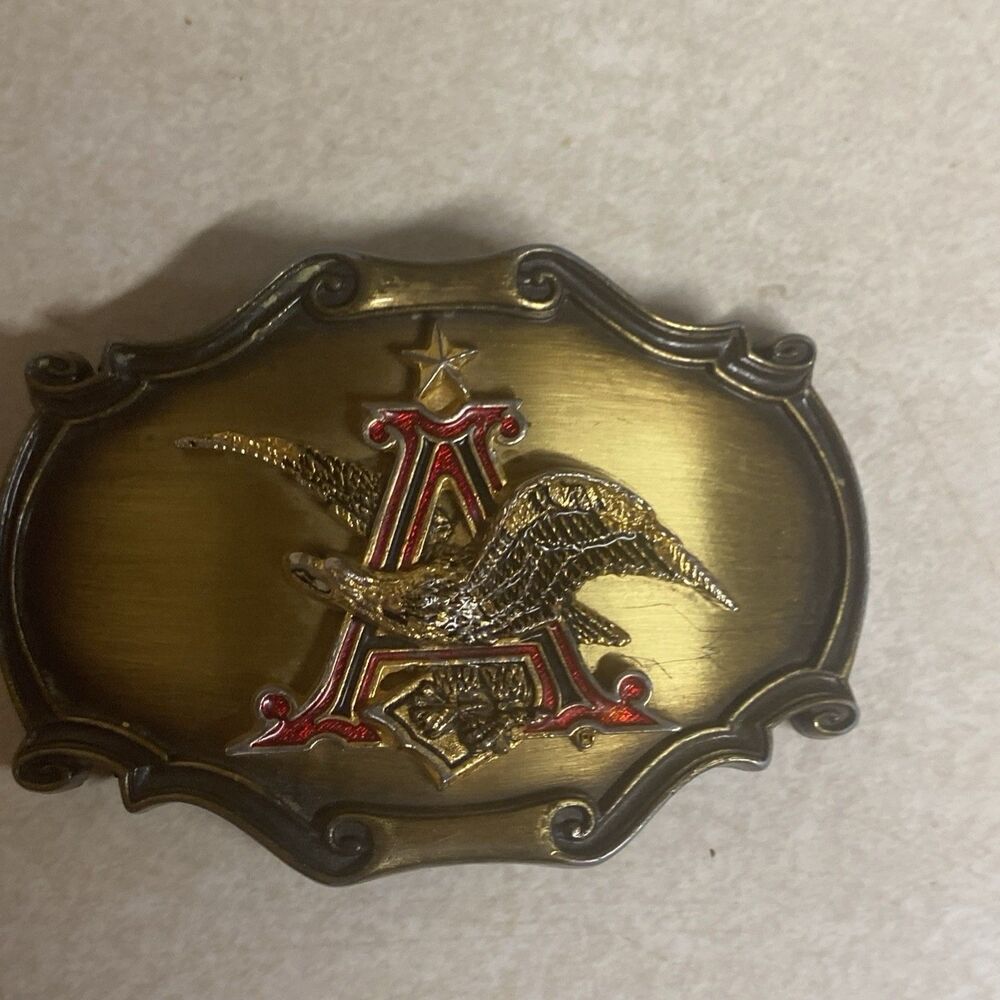 Anheuser Busch 1978 A-Eagle Vintage Belt Buckle Budweiser Bud Light Collectible